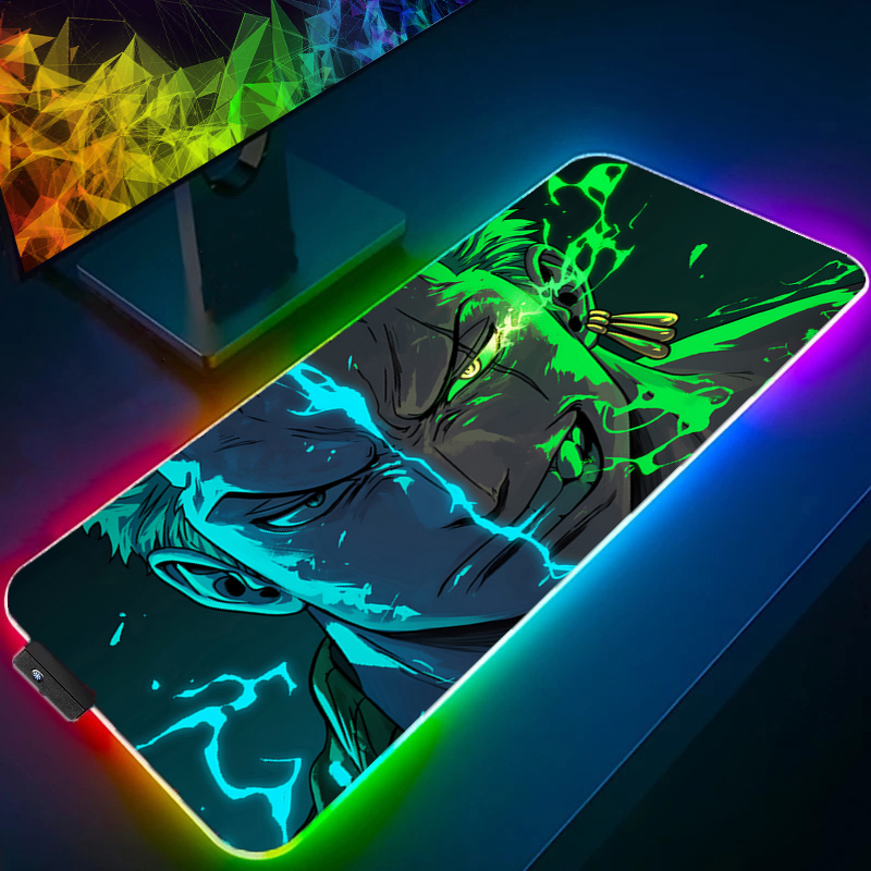 Tablet Cute Accessories - 원피스 조로 마우스 패드 RGB 게임