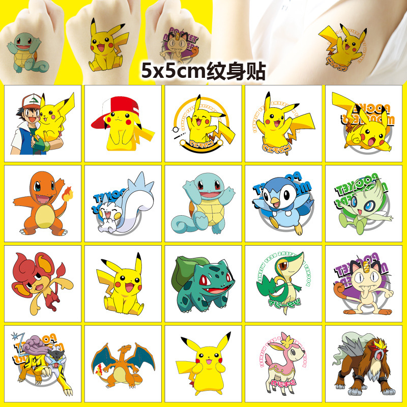 Tablet Cute Accessories - 5*5cm 20pcs 포켓몬 피카추 문신 스티커