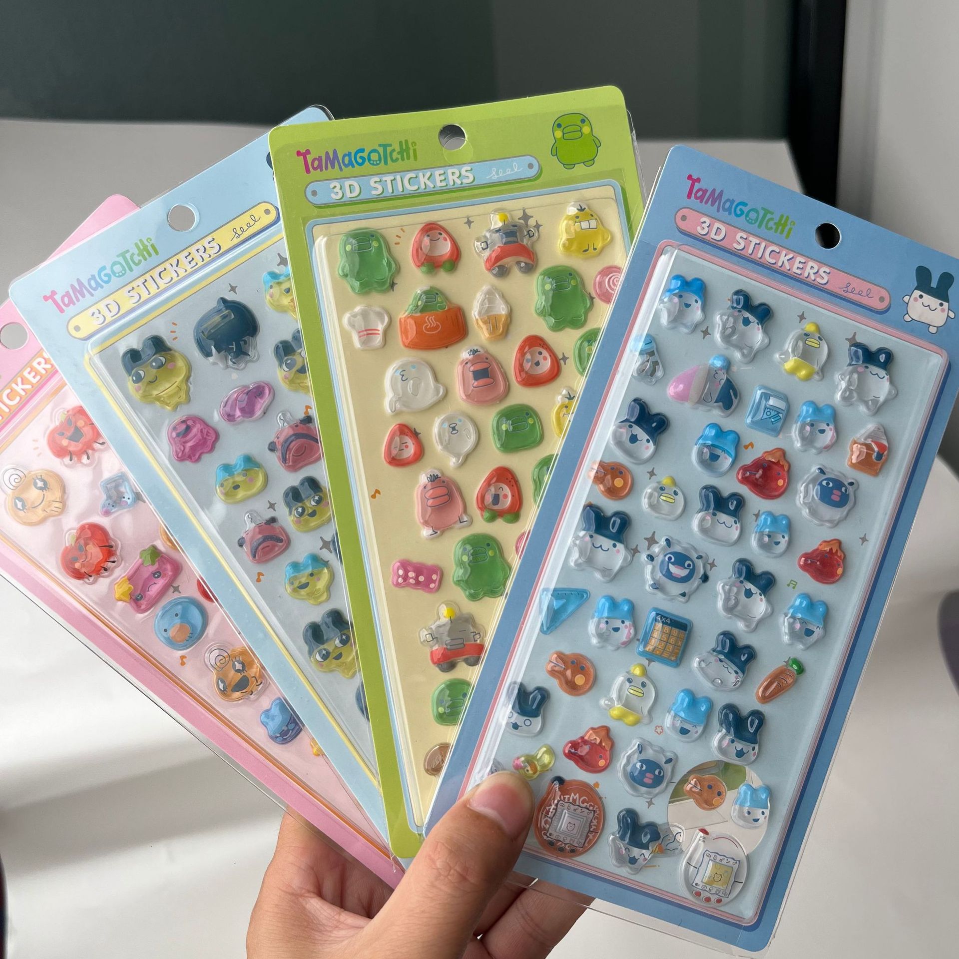 Tablet Cute Accessories - 귀여운 다마고치 3D 퍼피 스티커 레트로