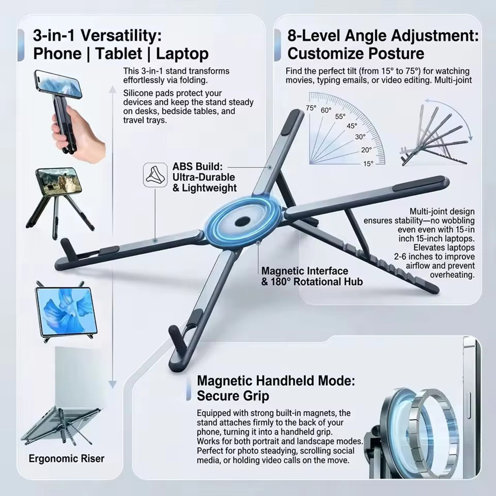 Tablet Phone Accessories - 휴대용 자석식 휴대폰 거치대 & 셀카봉