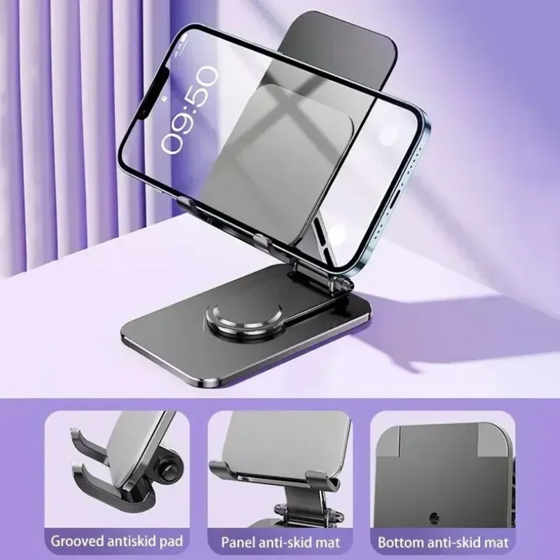 유니버설 메탈 360 °   회전식 휴대폰 태블릿 스탠 - Tablet Phone Accessories 리뷰 및 가격