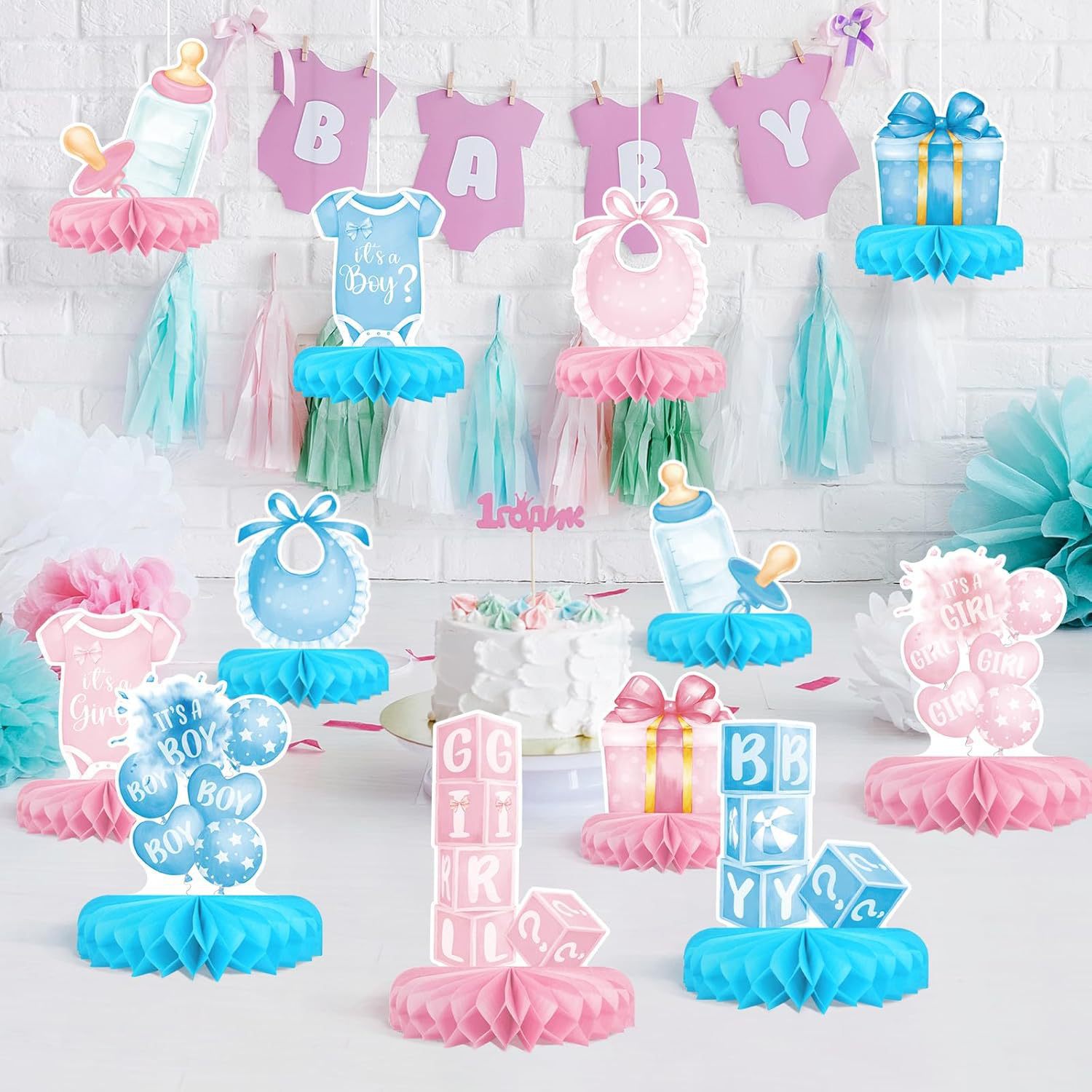 12개/세트 성별 공개 허니콤 장식 파티 용품 벌집 테 - Tablet Accessories Kit 리뷰 및 가격