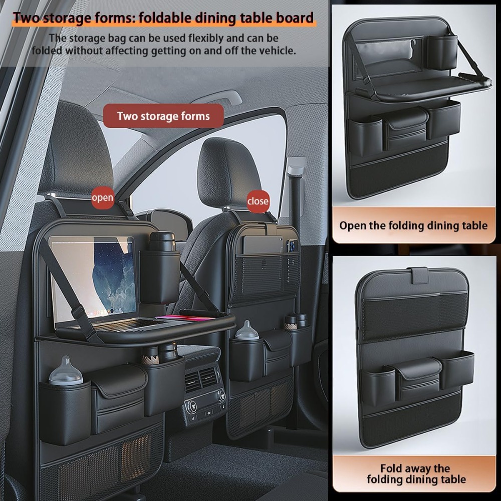프리미엄 방수 PU 가죽 자동차 뒷좌석 주최자, 얼룩  - Tablet Accessories For Car 리뷰 및 가격