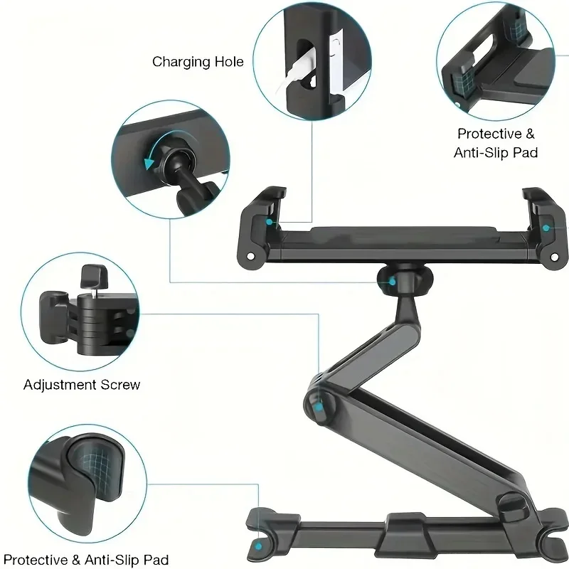 360도 회전 조절 가능한 자동차 머리 받침대 전화 태 - Toddler Tablet Accessories 리뷰 및 가격