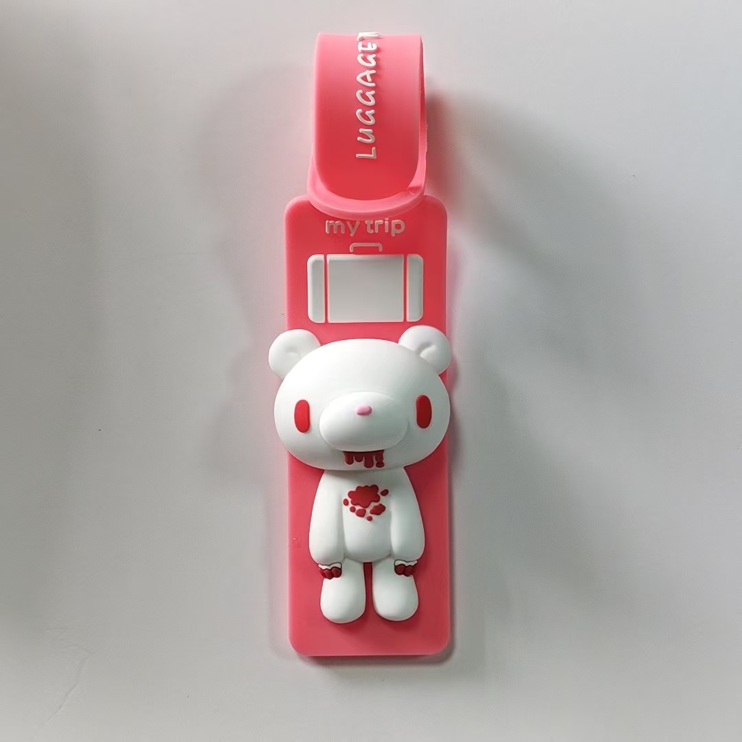 귀여운 만화 곰 실리콘 러기지 태그, 분실 방지 여행  - Tablet Cute Accessories 리뷰 및 가격