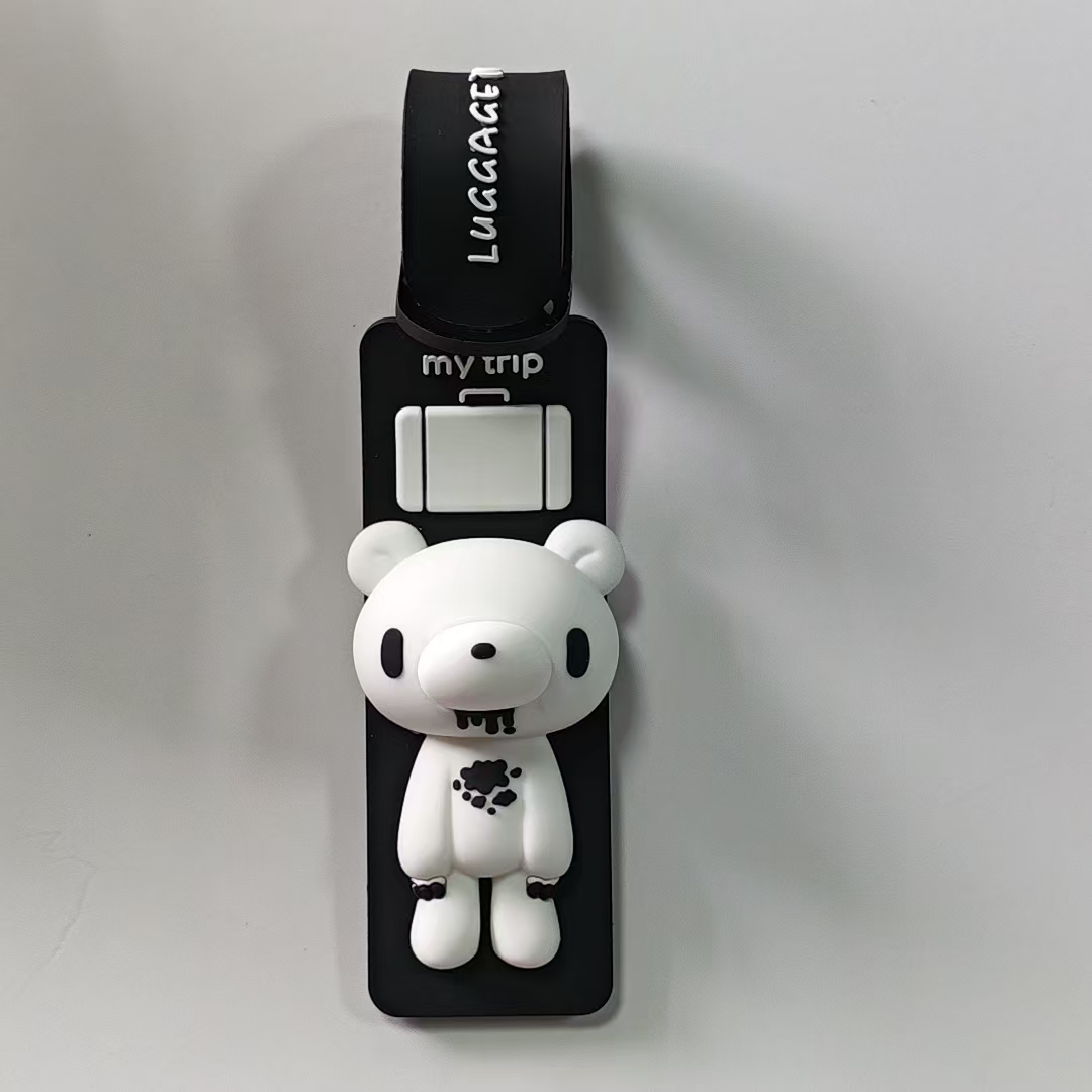 귀여운 만화 곰 실리콘 러기지 태그, 분실 방지 여행  - Tablet Cute Accessories 리뷰 및 가격