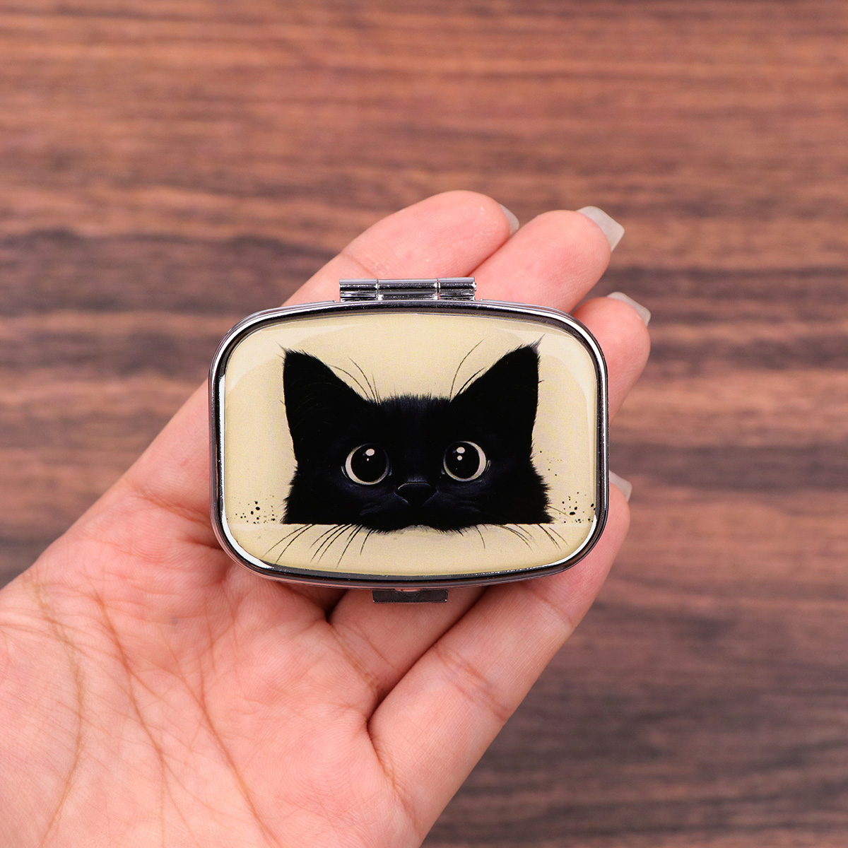 귀여운 검은 고양이 여행 알약 정리함 포켓 휴대용 알약 - Boox Tablet Accessories 리뷰 및 가격